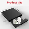 External DVD Drive and Writer, USB Power Cable with USB Data Cable, Optical Drive CD ROM Rewriter Burner Reader Compatible with Laptop Desktop PC