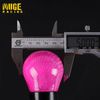 Carbon Fiber Shift Knob Pink Round Ball Car Universal Gear Shifter Knobs with 3 Adapters