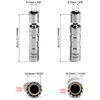QWORK® 2Pcs Thin Wall Spark Plug Socket, 3/8 Inch 12-Point Universal Joint Magnetic Swivel Socket Removal Tool (14mm & 16mm)