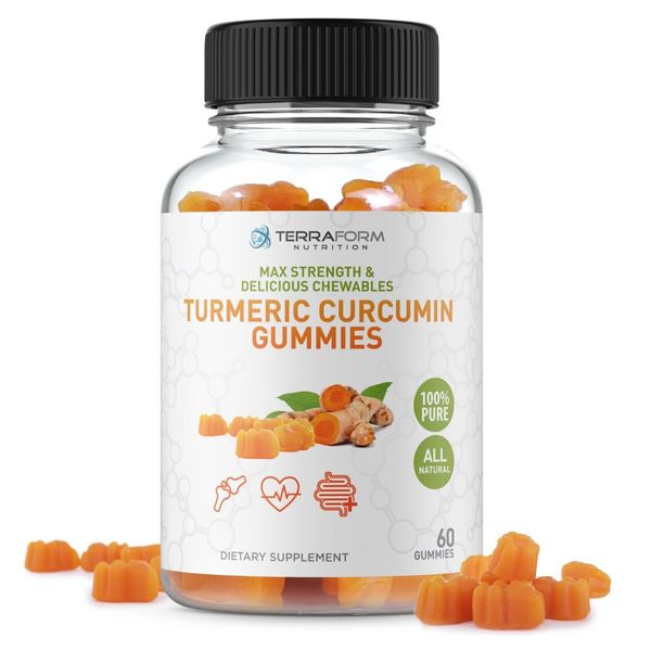 Turmeric Curcumin Gummies with Black Pepper - Anti-Inflammatory & Antioxidant