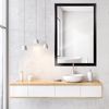 Rectangular Wall Mirror 24" x 36" Bathroom Mirror Black PS Frame Vanity Mirror 