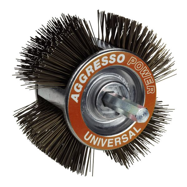 KWB AGRESSO Universal Wire Brush for Drill Machine - 110 MM Diameter, 1 Piece, Round Brush Ideal for Cleaning and Sanding, Made in Germany