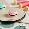Clover 4130 Sweet' n Sharp Macaron Raspberry Needle Sharpener, Metal, Raspberry, c1