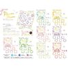 Mind Wave Washi Flowers Foil Stamping Write-On Flake Stickers/White