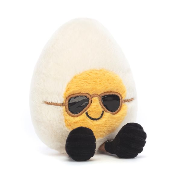 Jellycat Amuseables Boiled Egg Chic Stuffed Toy, Small 5.5 inches | Food Plush | Fun Gift Idea