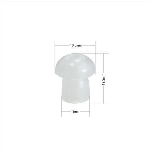 MONICONA Replacement Mushroom Earbud Clear Ear Tips Compatible with Motorola Kenwood Baofeng Icom Yaesu HYT Surveillance Kits Acoustic Tubes Earpiece Size S (Pack of 20)