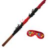 Red Black pinata Stick and paper blindfold