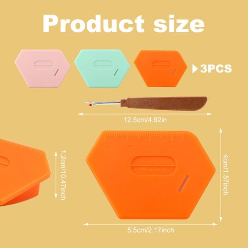 4pcs Magnetic Seam Guide Set, 1 Seam Ripper and 3 Polygonal Hemmer Guide with Scale Universal Hemmer Guide Multifunctional Sewing Machine Accessories Supplies for Sewing Machine