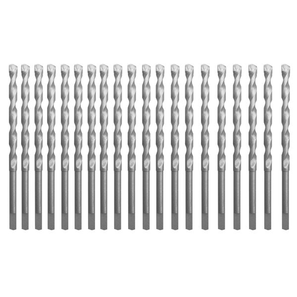 20Pcs 3/16"X 3-1/2" Masonry Drill Bits Carbide Tipped Tapcon Half Flat Shank 
