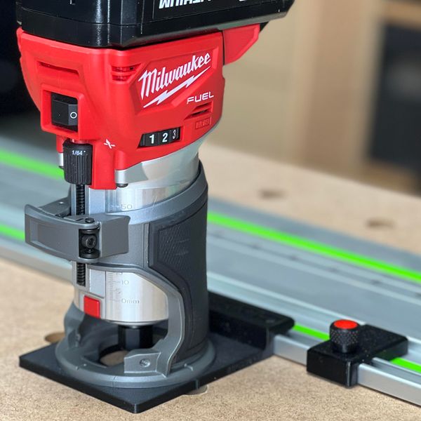 ToolCurve Guide Rail Adapter Compatible with Milwaukee Router - Made in USA