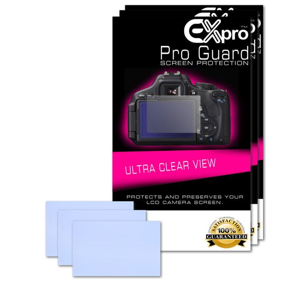 Ex-Pro® 3 x Pro Guard Ultra Clear View LCD Screen Protectors for Olympus Pen E-PL6, E-PL5, E-PM2
