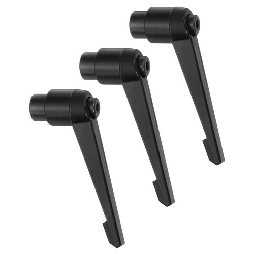 uxcell 3Pcs M10 Adjustable Knobs Handle Female Thread Push Button Ratchet Quick Release Locking Rotating Bolt for Lathe Machinery, Black