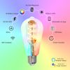 MOES 2Pack Smart WiFi ST64 Edison LED Light Bulbs Multicolor CW&RGB Dimmable 40W