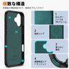 TUCCH iPhone 16 Compatible Case Notebook Type 2 in 1 Separating Type iPhone 16 Notebook Type Case Detachable [RFID Blocking] Card Pocket Horizontal Stand Function Shock Absorption Full Protection PU