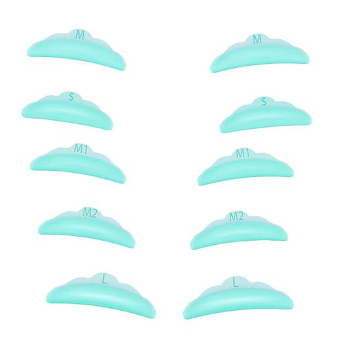 YFFSFDC Eyelash Lift Silicone Pad Lash Perma Curler Eyelash Aid Tool Eyelash Perm Pad 10 Pcs 5 Size Compatible Eyelash Extension Eyelash Perm Pad Perm Curler Pad/Shield