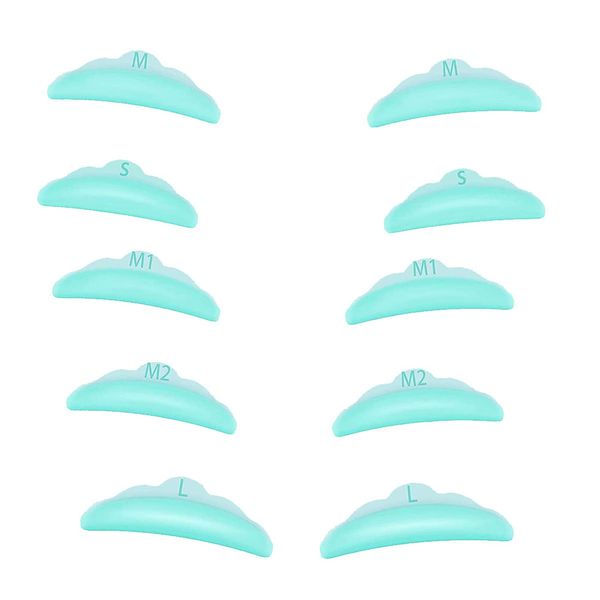 YFFSFDC Eyelash Lift Silicone Pad Lash Perma Curler Eyelash Aid Tool Eyelash Perm Pad 10 Pcs 5 Size Compatible Eyelash Extension Eyelash Perm Pad Perm Curler Pad/Shield