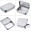6 Pack Tins Container Metal Rectangular Empty Hinged Tins Box with Lids, Mini Portable Storage Box Small Storage Containers for Home Organizer