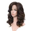 Lady Miranda Loose Wave Lace Part Wig Mixed Brown Nature Curly Synthetic Heat Resistant Weave Full Wigs for Women