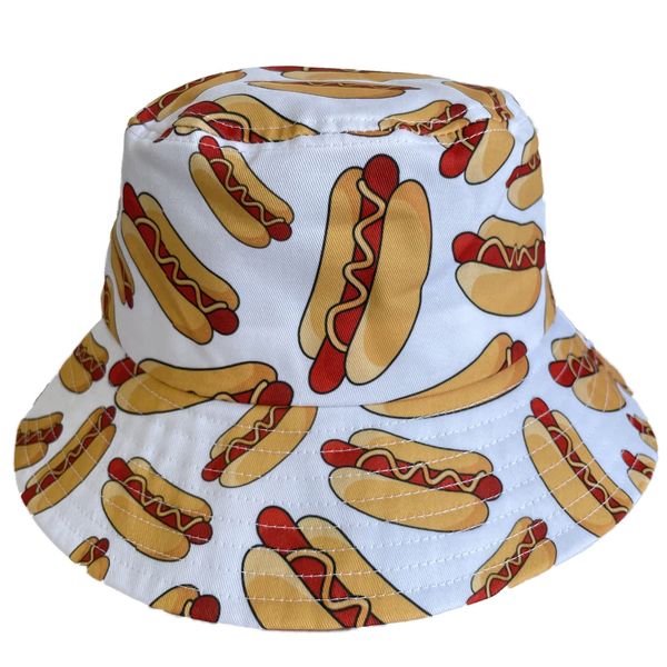 Hot Dog Bucket Hat Packable Sun Hats Fisherman Outdoor Summer Beach Caps for Men Women