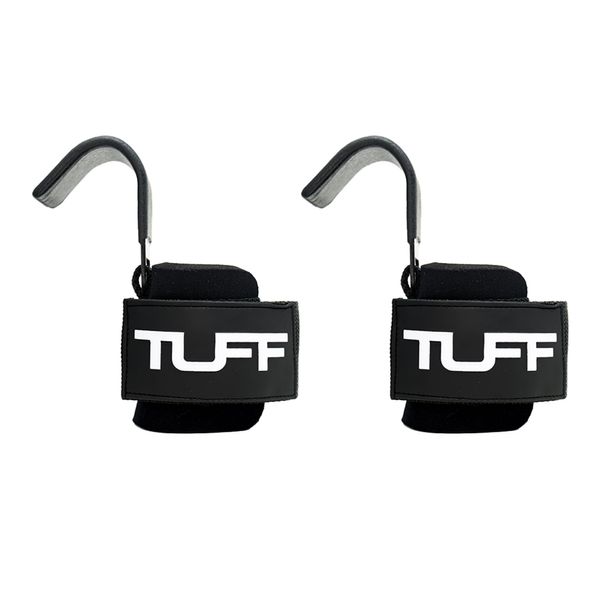 TUFF - Exercise Straps for Strength Training and Weightlifting, Black and Red
