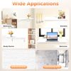 Lidhujnk Wall Mounted Floating Folding Table, Floating Desk 60x40cm Wall Mounted Foldable Table Durable PC Table Multi-Usage for Office Home Kitchen