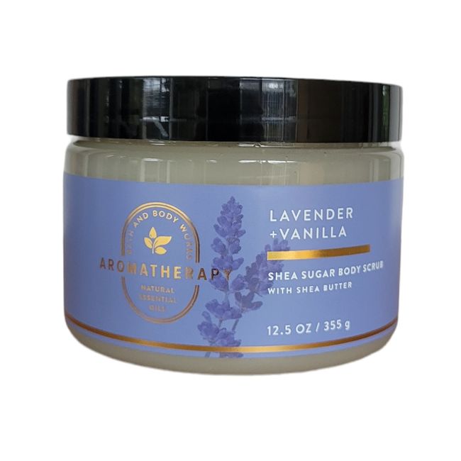 Bath and Body Works Aromatherapy LAVENDER VANILLA Shea Sugar Body Scrub, 13 oz