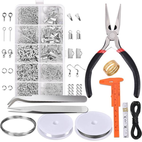 PAXCOO Jewelry Making Supplies Kit - Jewelry Repair Tool with Accessories Jewelry Pliers Jewelry Findings and Beading Wires for Adults and Beginners