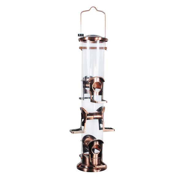 Brushed Copper 6 Port Seed Feeder