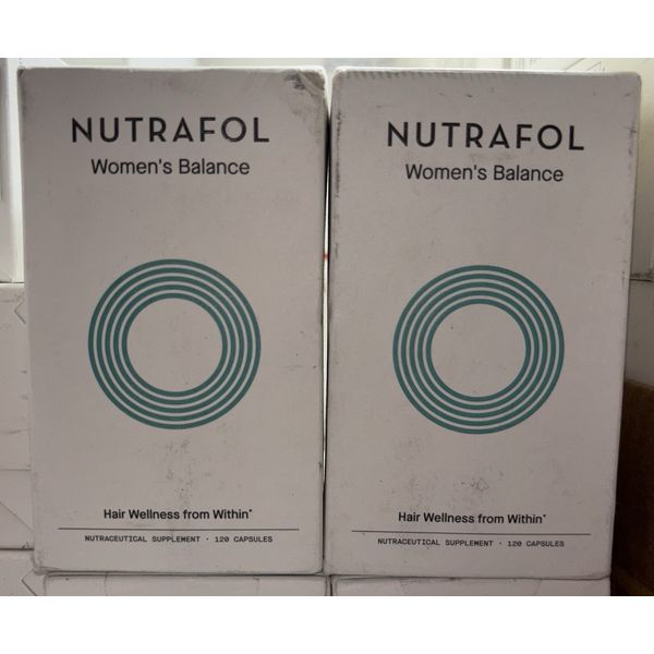 2x Women's Balance Hair Growth Supplements,  120 Caps Ea, **6/24** Glass Bottle.