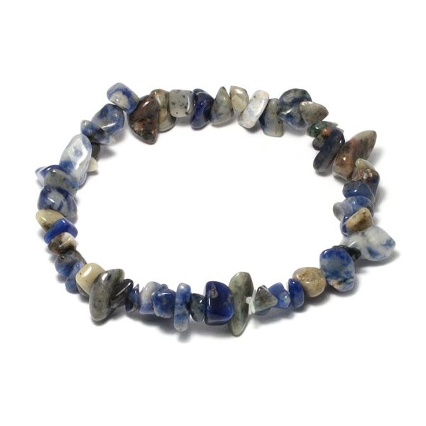 CrystalAge Sodalite Gemstone Chip Bracelet