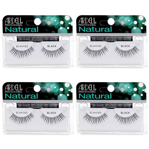 Ardell Natural Lashes False Eyelashes Scanties Black (4 pack)