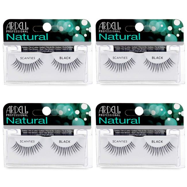 Ardell Natural Lashes False Eyelashes Scanties Black (4 pack)