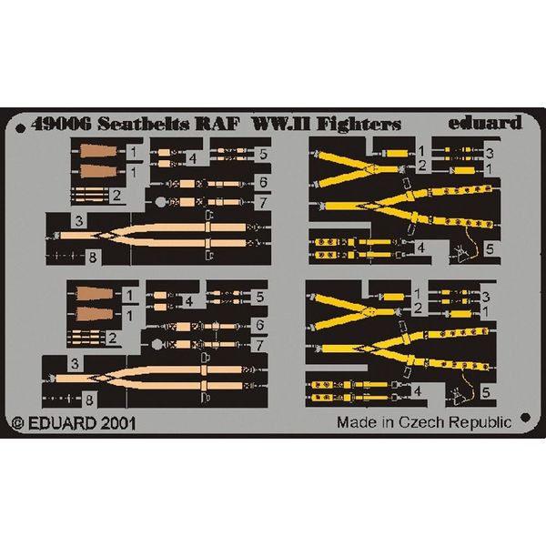 Eduard – 49006 Modelling Accessories Coloured Seatbelts RAF WWII