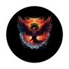 Phoenix Mythical Bird Artwork Phoenix Rising Rejuvenation PopSockets Swappable PopGrip