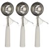 sourcing map 3 Pcs Cookie Scoops, Ice Cream Scoop with Trigger for Baking Cookie Dough Rice Pudding Kitchen Gadget, Beige