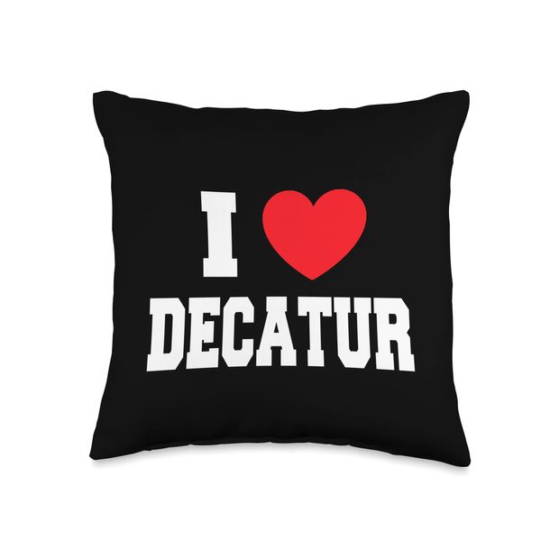 I Love Decatur Throw Pillow