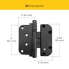 Ultimate 2d Adjustable Hinge noN-Removable Pin matte Black Finish