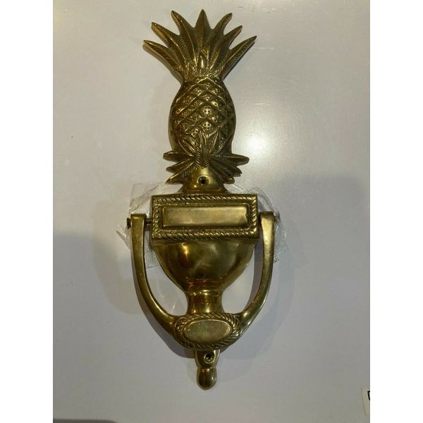 Door Knocker Solid Brass Pineapple Victorian Vintage Art Engrave Beautiful