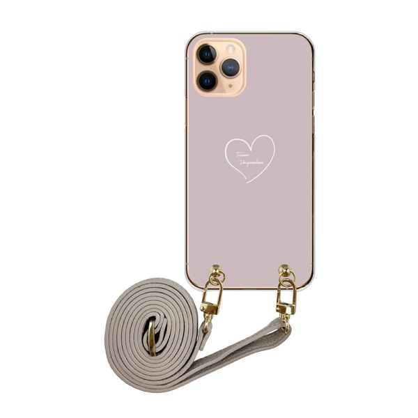 iPhone 12 mini case shoulder iPhone 12 mini cover shoulder type shoulder heart cute purple