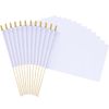 12 Pack 8x12 Inch Solid White Blank Flag Small Mini Plain White DIY Flags On Stick for Marking Decorations