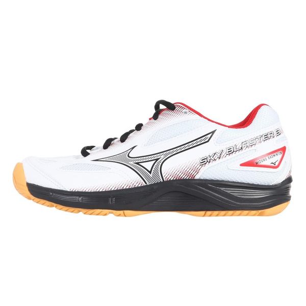 Mizuno Sky Blaster Badminton Shoes, 3 Entry Model, Club Activities, white/black/red