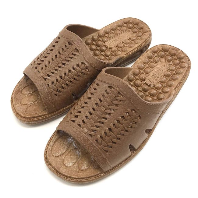 Nippon Slippers, Slippers, Sandals, 10.2 inches (26 cm), Brown, Molded Sandals, Men's L, Made in Japan, Rubber Material 400879