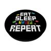 Eat Sleep Build Repeat Building Blocks Bricks Master Builder PopSockets Standard PopGrip