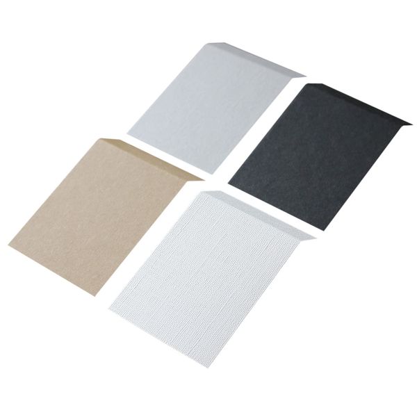 BAY LETTERPRESS 3-WAY Accessory Card, White, Vertical Type, 120 Sheets