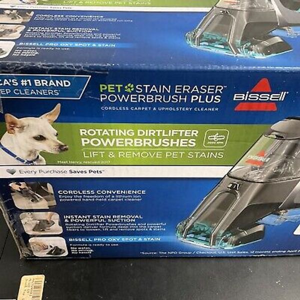 Bissell Pet Stain Eraser PowerBrush Plus Portable Carpet Cleaner