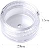 12 Travel Containers, Clear Round Sample Pots 5ml, Empty Plastic Cosmetic Jars with lids, Mini Cosmetic Containers for Creams Lotion Eye Shadow Makeup Glitter Storage