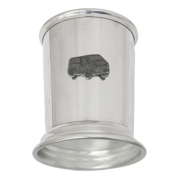 White Van Mint Julep Cup English Pewter Cockatil Free Engraving Gift 445