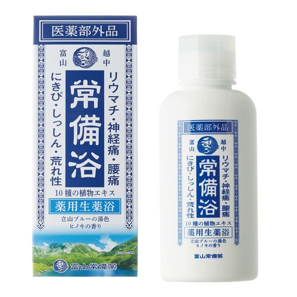 [Quasi-Drug] Toyama Sanitary Medicine Bath Salt, Large Capacity 13.5 fl oz (400 ml), 20 Servings, Liquid, Uses Toyama Hot Spring Water, Moisturizing, Sweating, Herbal Extracts, 10 Types of Plant Extracts, Gift, Medicated Herbal Medicine Bath (Tateyama Blu