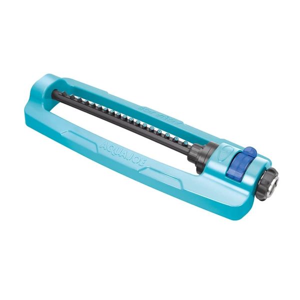 Aqua Joe SJI-OMS18 Indestructible Metal Base Oscillating Sprinkler with Adjustable Spray, 4000 sq ft Max Coverage