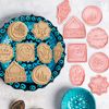 hhdatc 8pcs Eid Mubarak Cookie Cutter Set,3D Pressable Biscuit Cutters Set for Eid Mubarak Party Decoration